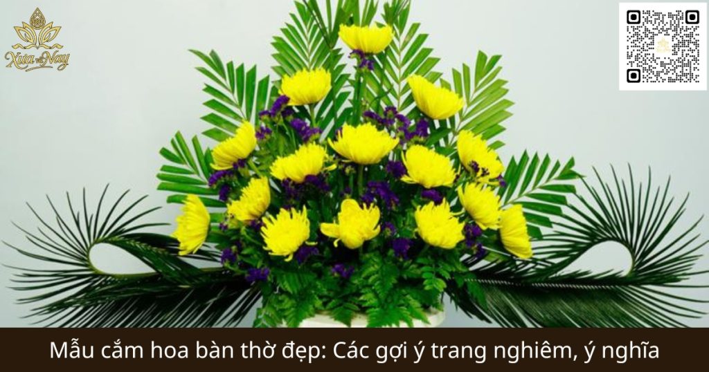 cắm hoa bàn thờ đẹp