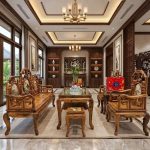 Bộ bàn ghế móc mỏ gỗ gụ ta 6 món hàng Siêu Vân
